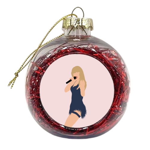 Blonde Star Swift Navy Midnights - xmas bauble by The Girl Next Draw
