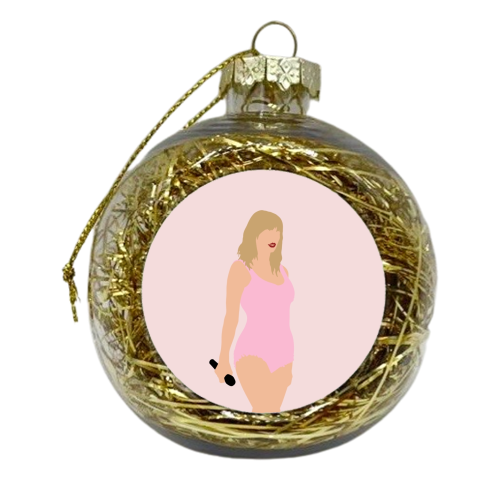 Blonde Star Swift Pink Lover - xmas bauble by The Girl Next Draw