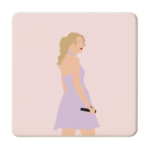 Blonde Star Swift Purple Speak Now - personalised beer coaster by The Girl Next Draw
