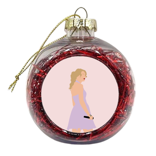 Blonde Star Swift Purple Speak Now - xmas bauble by The Girl Next Draw