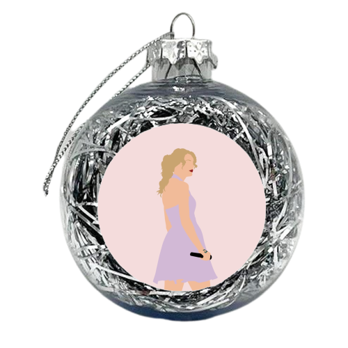 Blonde Star Swift Purple Speak Now - xmas bauble by The Girl Next Draw