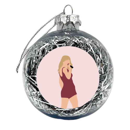 Blonde Star Swift Red - xmas bauble by The Girl Next Draw