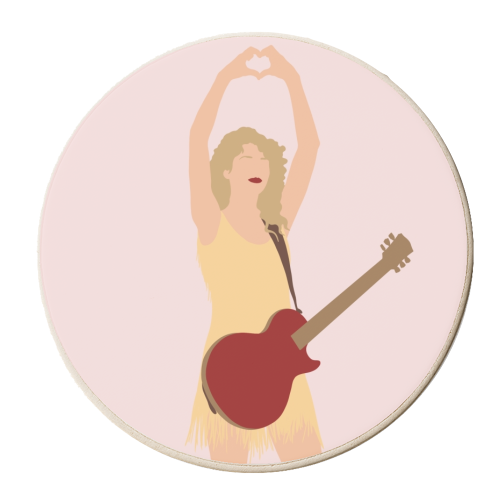 Blonde Star Swift Yellow Fearless - personalised beer coaster by The Girl Next Draw