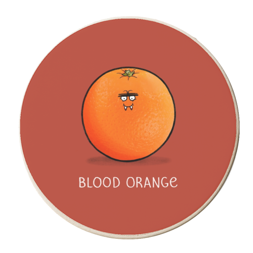 Blood Orange - personalised beer coaster by Carl Batterbee