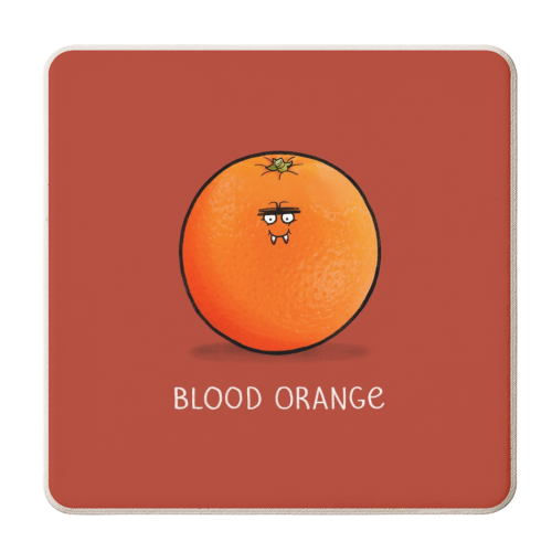 Blood Orange - personalised beer coaster by Carl Batterbee