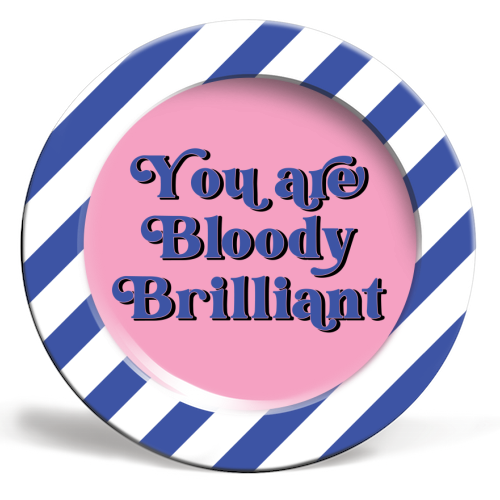 Bloody Brilliant - ceramic dinner plate by Mad Philomena