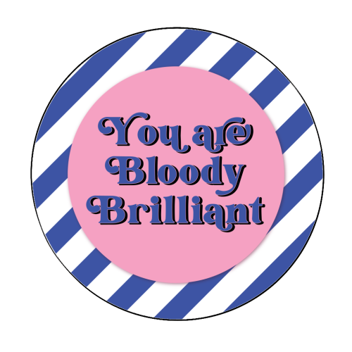 Bloody Brilliant - Circle Sticker by Mad Philomena