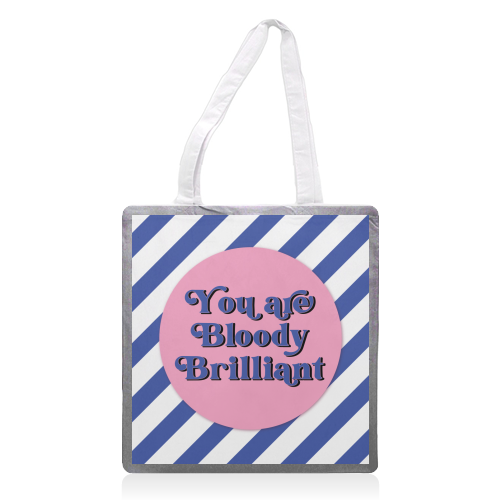Bloody Brilliant - printed canvas tote bag by Mad Philomena