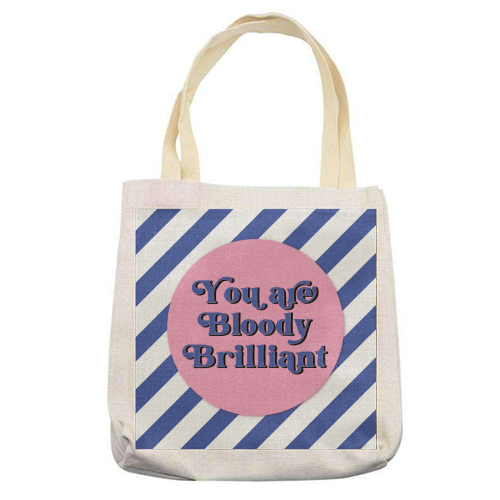 Bloody Brilliant - printed canvas tote bag by Mad Philomena