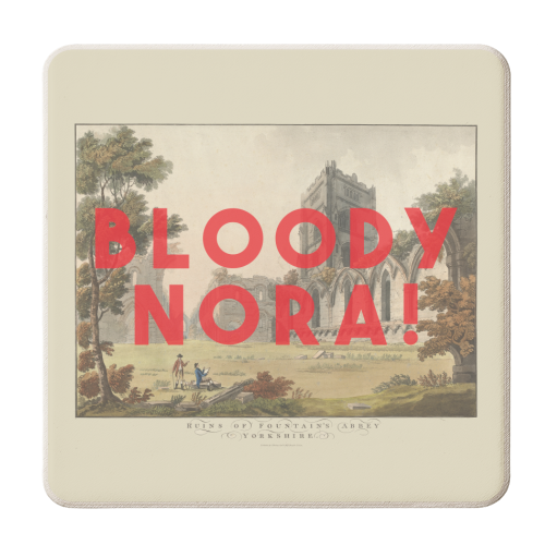 Bloody Nora - personalised beer coaster by The 13 Prints