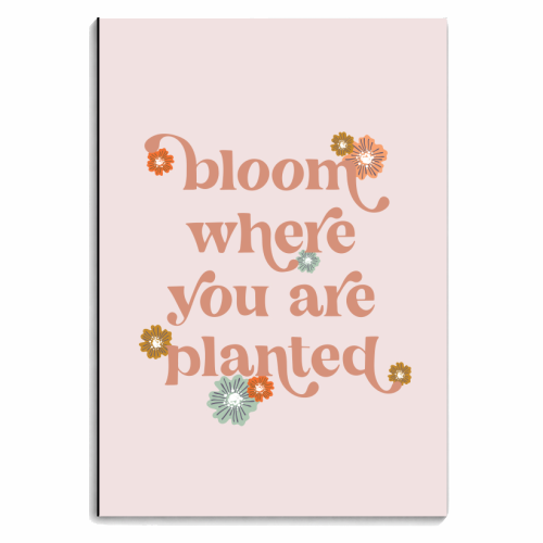 Bloom where you are planted flowers - personalised A4, A5, A6 notebook by Toni Scott