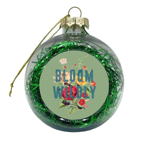 Bloom Wildly - xmas bauble by The 13 Prints