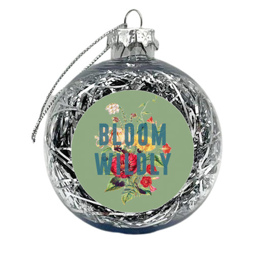 Bloom Wildly - xmas bauble by The 13 Prints