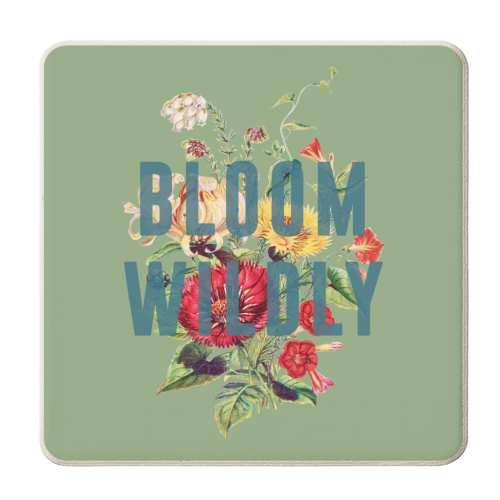 Bloom Wildly - personalised beer coaster by The 13 Prints