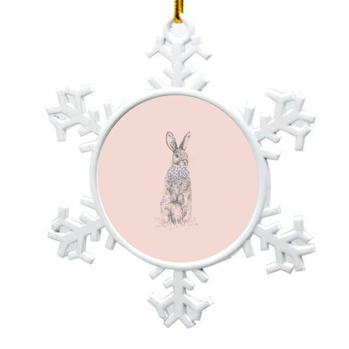 Blossom Bunny - snowflake decoration by Rachel Foreman