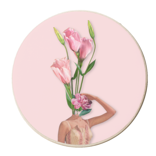 Blossom | Female Collage Art Print - personalised beer coaster by OhMC! Designs