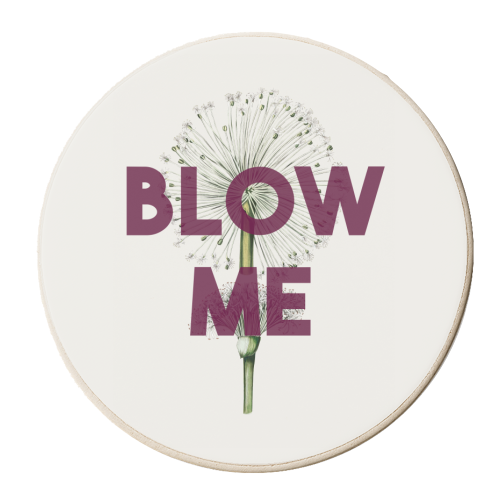 Blow Me - personalised beer coaster by The 13 Prints