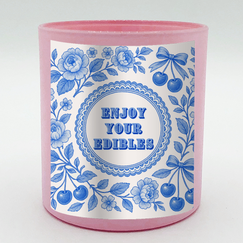 Blue and White Vintage Plate - scented candle by Lilly Rose