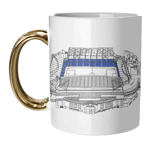 Blue Army Football Stadium - unique mug by Katie Clement