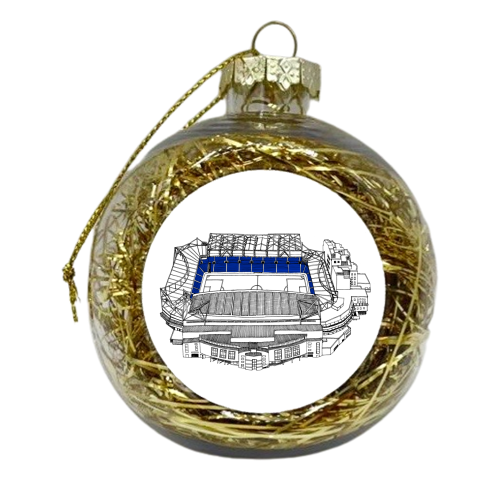 Blue Army Football Stadium - xmas bauble by Katie Clement