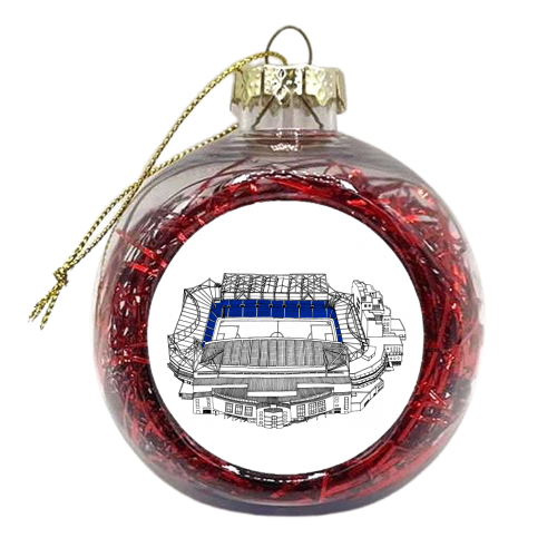 Blue Army Football Stadium - xmas bauble by Katie Clement