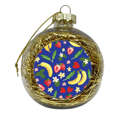 Blue Banana Split - xmas bauble by Niamh McKeown