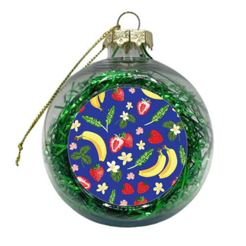 Blue Banana Split - xmas bauble by Niamh McKeown