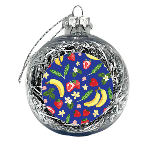 Blue Banana Split - xmas bauble by Niamh McKeown