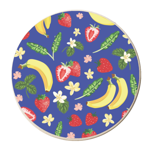 Blue Banana Split - personalised beer coaster by Niamh McKeown