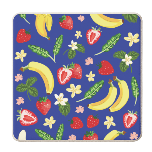 Blue Banana Split - personalised beer coaster by Niamh McKeown