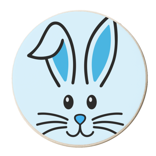 Blue Bunny - personalised beer coaster by Lilly Rose