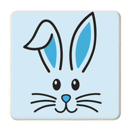 Blue Bunny - personalised beer coaster by Lilly Rose