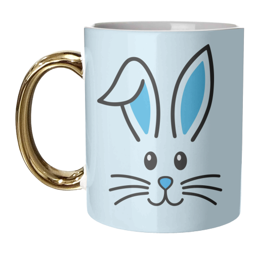 Blue Bunny - unique mug by Lilly Rose
