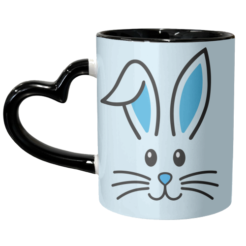 Blue Bunny - unique mug by Lilly Rose