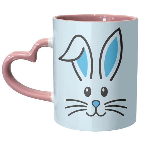Blue Bunny - unique mug by Lilly Rose