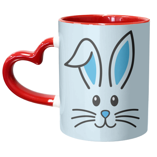 Blue Bunny - unique mug by Lilly Rose