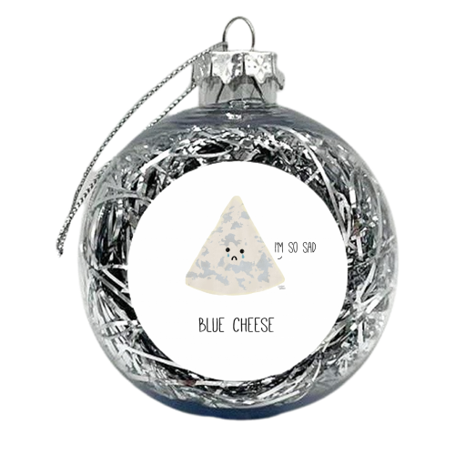Blue Cheese - xmas bauble by Leeann Walker