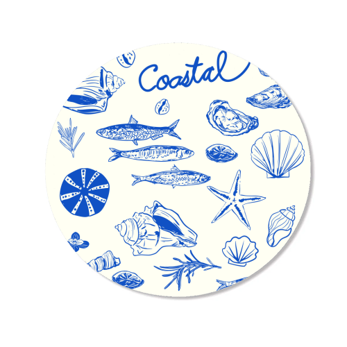 Blue Coastal Escape Minimalist - Magnet by EZbie