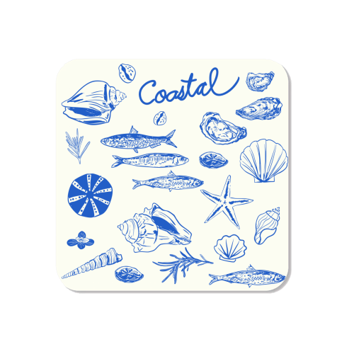 Blue Coastal Escape Minimalist - Magnet by EZbie