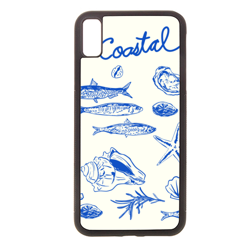 Blue Coastal Escape Minimalist - stylish phone case by EZbie