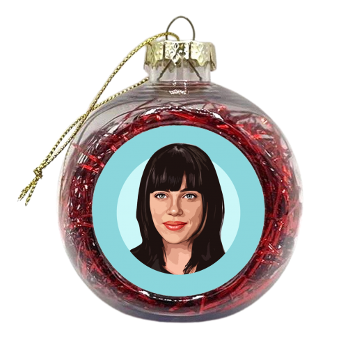 BLUE EYED GIRL - xmas bauble by DOLLY WOLFE