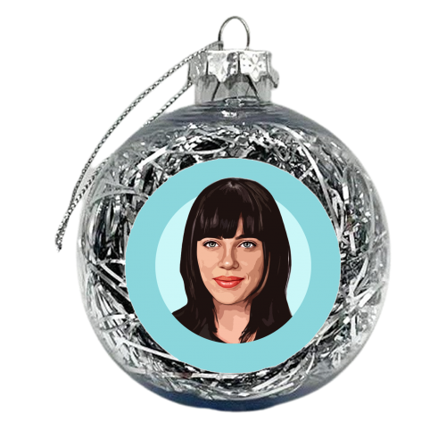 BLUE EYED GIRL - xmas bauble by DOLLY WOLFE