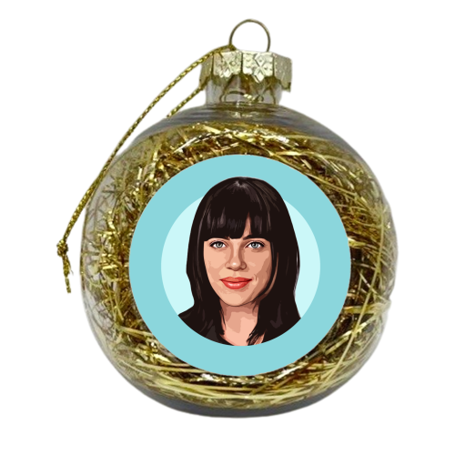 BLUE EYED GIRL - xmas bauble by DOLLY WOLFE