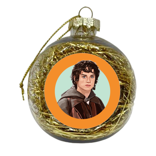 Blue Eyed Hobbit - xmas bauble by DOLLY WOLFE