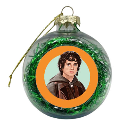 Blue Eyed Hobbit - xmas bauble by DOLLY WOLFE