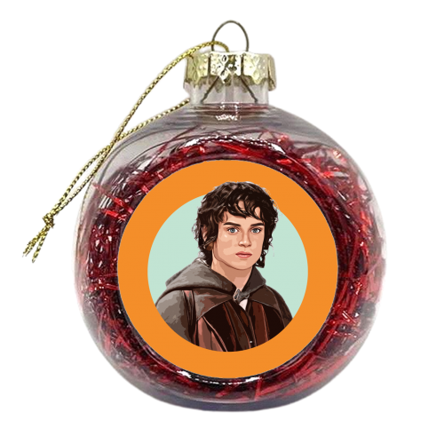 Blue Eyed Hobbit - xmas bauble by DOLLY WOLFE