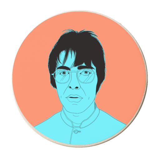 Blue Liam - personalised beer coaster by Adam Regester