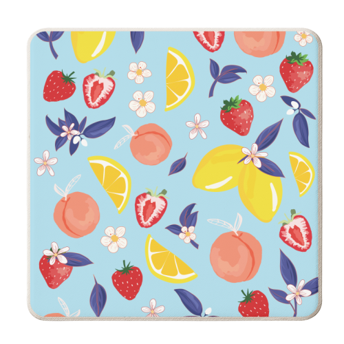 Blue Peach - personalised beer coaster by Niamh McKeown