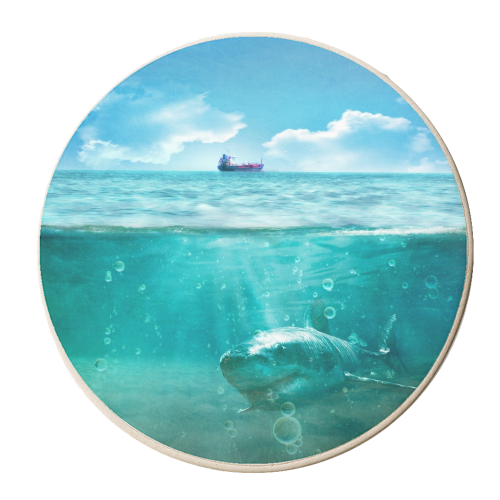 Blue - personalised beer coaster by DejaReve