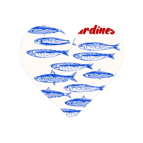 Blue Sardines Pattern Minimalist - Magnet by EZbie